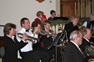 Trumpet Section, Coastal Winds, Director of Music John Terison in Black Tie, 12/10/2013