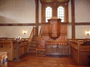 Pulpit of the Hingham, MA, "Old Ship" Meetinghouse