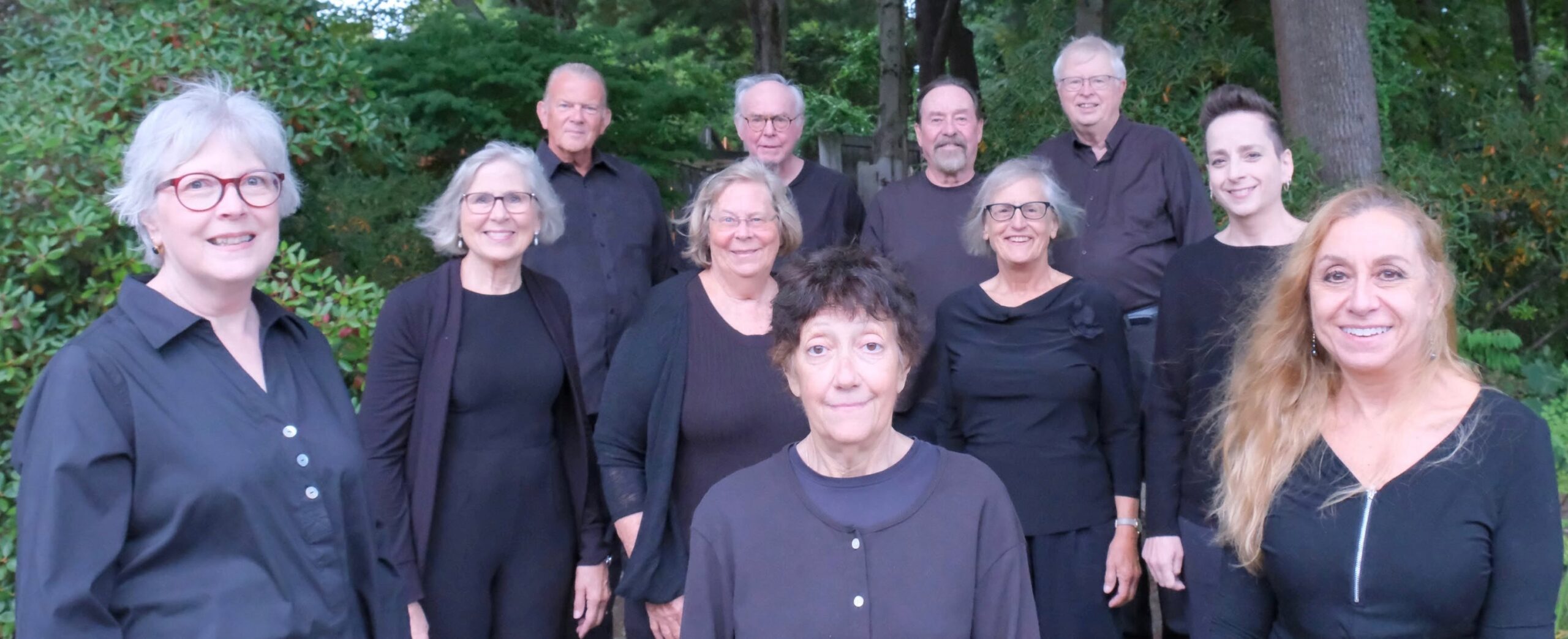 photo of 11 members of maineblend a cappella ensemble